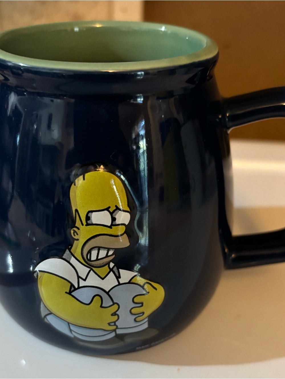 Vintage The Simpsons Alone I’m Alone Coffee Mug 3D Hard to Find 15oz Near New
